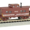 Bachmann Silver Series N Scale 16859 Northeast Steel Caboose Western Maryland (Speed Lettering) WM