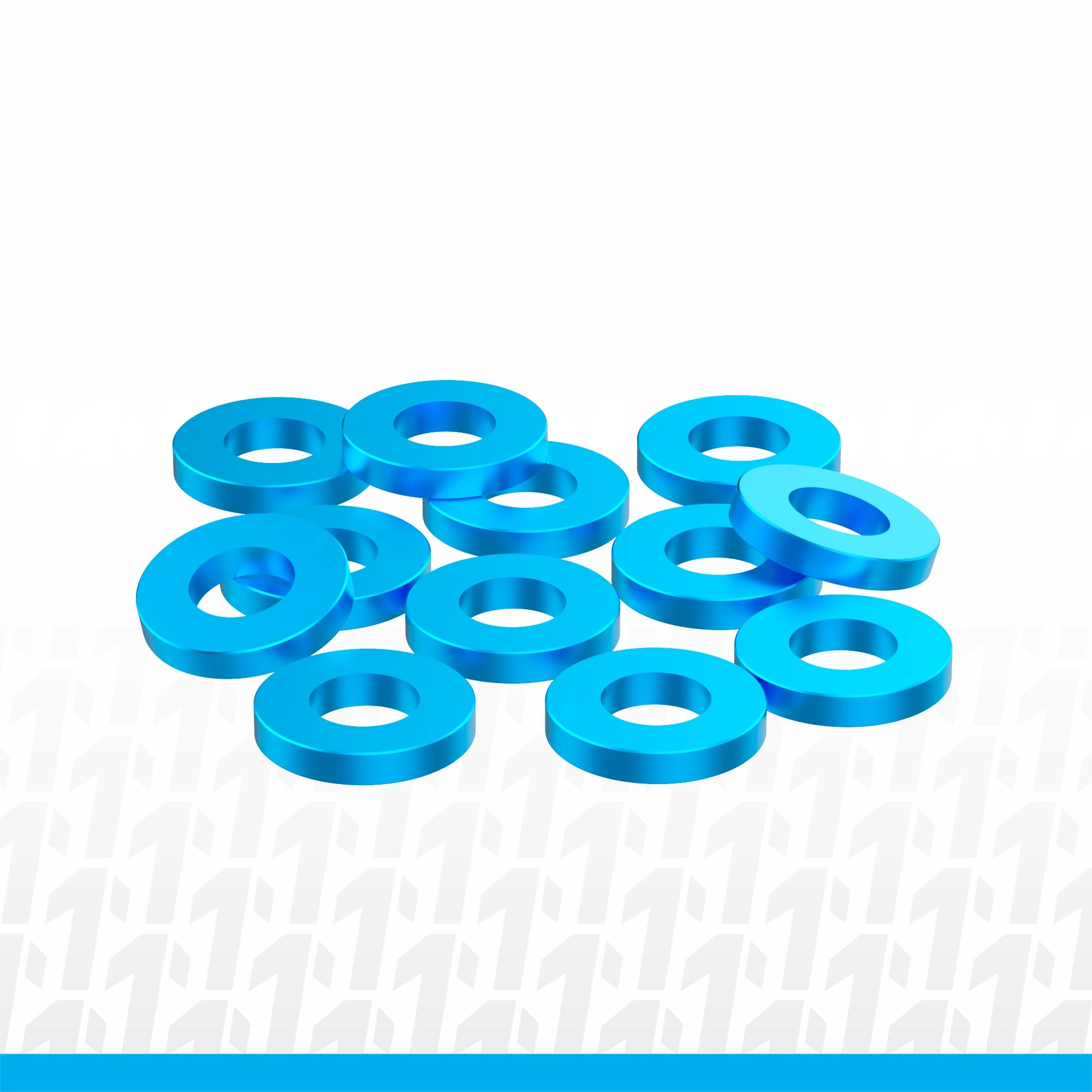 1UP Racing 80313 Blue Precision Aluminum Shims 3x6x1mm 12 Pack