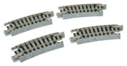 Kato 20171 N Scale UniTrack 216mm 8-9/16" Radius Curve 15-Degree (4 Pack)
