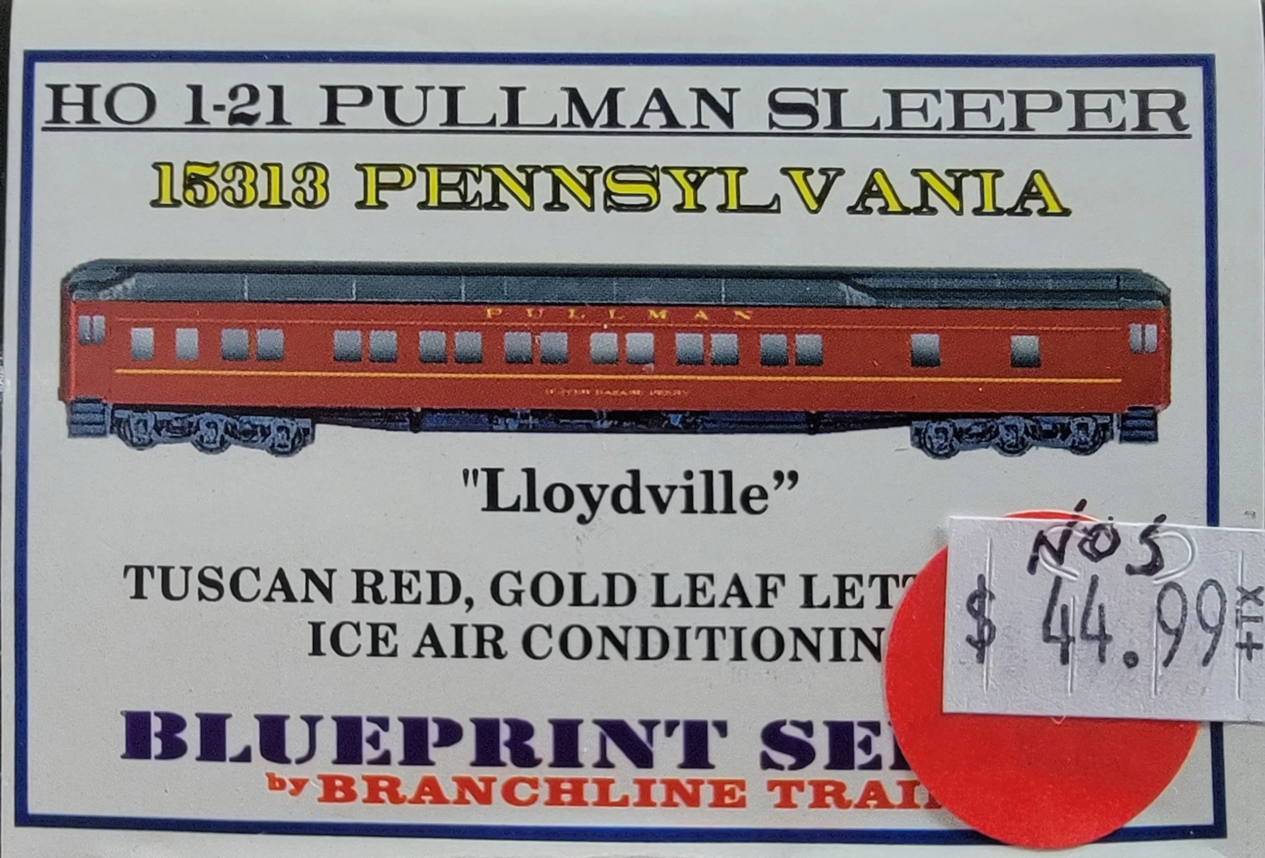 Branchline Trains 15313 HO Scale 1-21 Heavyweight Pullman Sleeper PRR Loydsville - NOS - Image 2