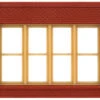 Woodland Scenics DPM 30147 HO Scale One Story Wall Sections - Victorian Windows 4-Pack
