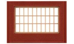 Woodland Scenics DPM 30175 HO Scale One Story Wall Sections - Steel Sash Windows 4-Pack