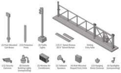 Walthers Cornerstone 933-4074 HO Scale Security Details For Industrial Buildings