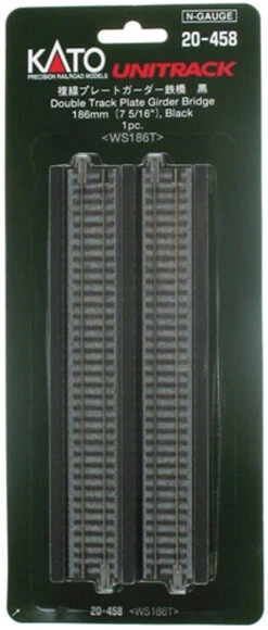 Kato 20458 N Scale UniTrack 186mm 7-5/16" Double Plate Girder Bridge, Black