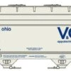 Three Notch HO Scale ACF 2 Bay Covered Hopper Kit V&O Appalachian Lines Logo #s Vary (2022 Release)
