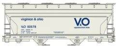 Three Notch HO Scale ACF 2 Bay Covered Hopper Kit V&O Appalachian Lines Logo #s Vary (2022 Release)