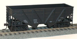 Accurail 2797 HO Scale Wood Side 2 Bay Open Hopper Kit Black Data Only- NOS