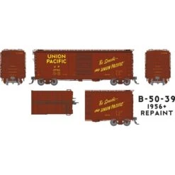 Rapido Trains 154007A HO Scale B-50-39 Boxcar Union Pacific "1956 Re-Paint" UP # Varies