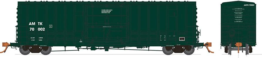 Rapido Trains 537006A N Scale B-100-40 Boxcar "Green" Amtrak Single # Varies - Image 2