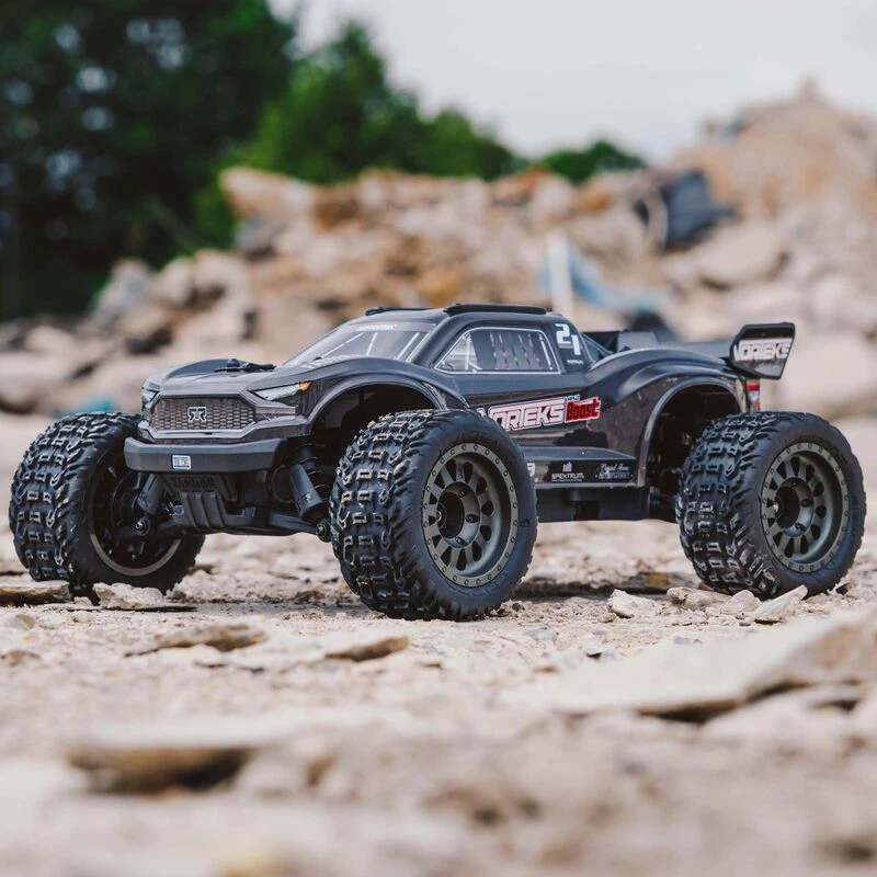 ARRMA ARA4105SV4T2 VORTEKS BOOST 4X2 Mega 1/10 RTR 2WD Stadium Truck Gun Metal - Charger/Battery - Image 6