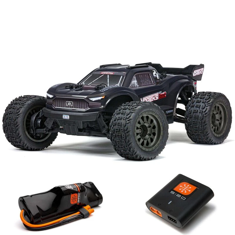 ARRMA ARA4105SV4T2 VORTEKS BOOST 4X2 Mega 1/10 RTR 2WD Stadium Truck Gun Metal - Charger/Battery - Image 5