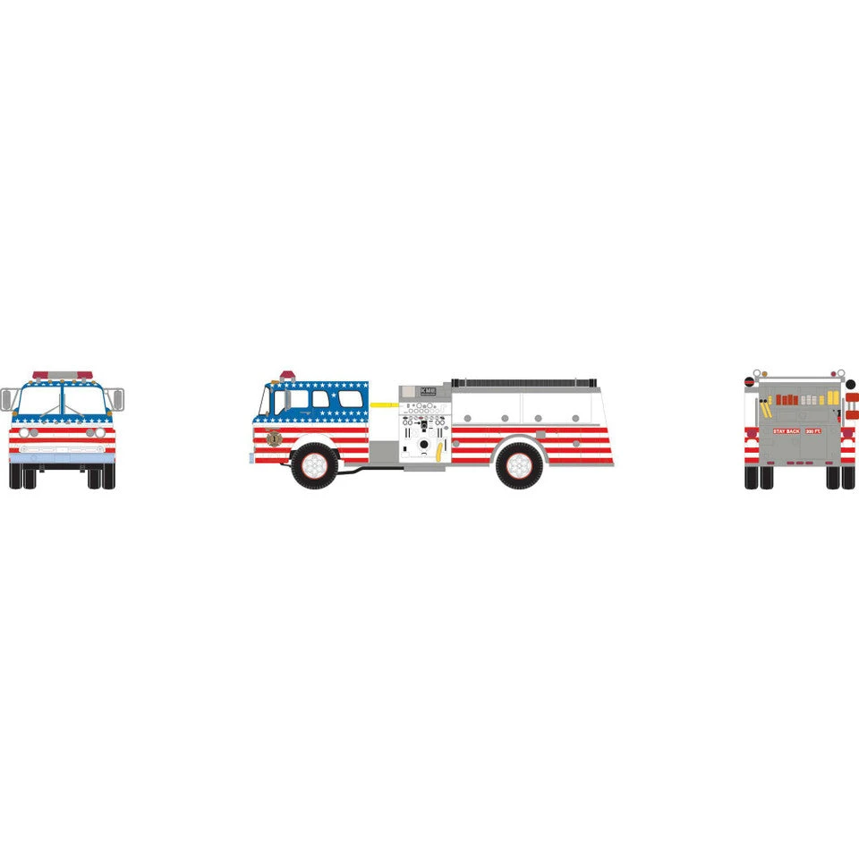 Athearn 10283 N Scale Ford C Canopy Cab Pumper Fire Truck Highspire Bicentennial - Image 2