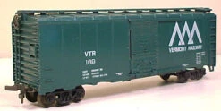 Athearn 1214 HO Scale 40' Boxcar (Blue Box Kit) Vermont Railway VTR 169 - NOS