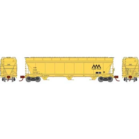 Athearn 12943 N Scale ACF 4600 3 Bay Covered Hopper Vermont Railway VTR 6008 - Image 2