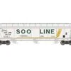 Athearn 12951 N Scale ACF 4600 3 Bay Covered Hopper SOO Line 74112