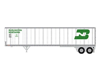 Athearn 13833N Scale 45' Fruehauf Z-Van Trailer Burlington Northern BNZ 250155