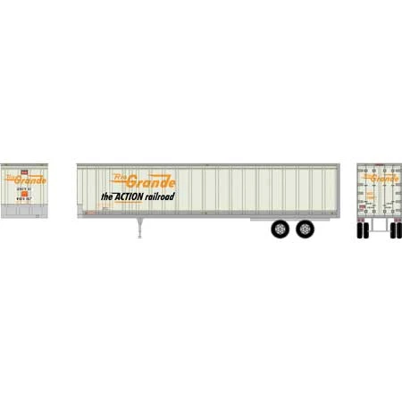 Athearn 15515 HO Scale 45' Trailer Denver & Rio Grande Western "the Action Railroad" RGTZ 230077 - Image 2