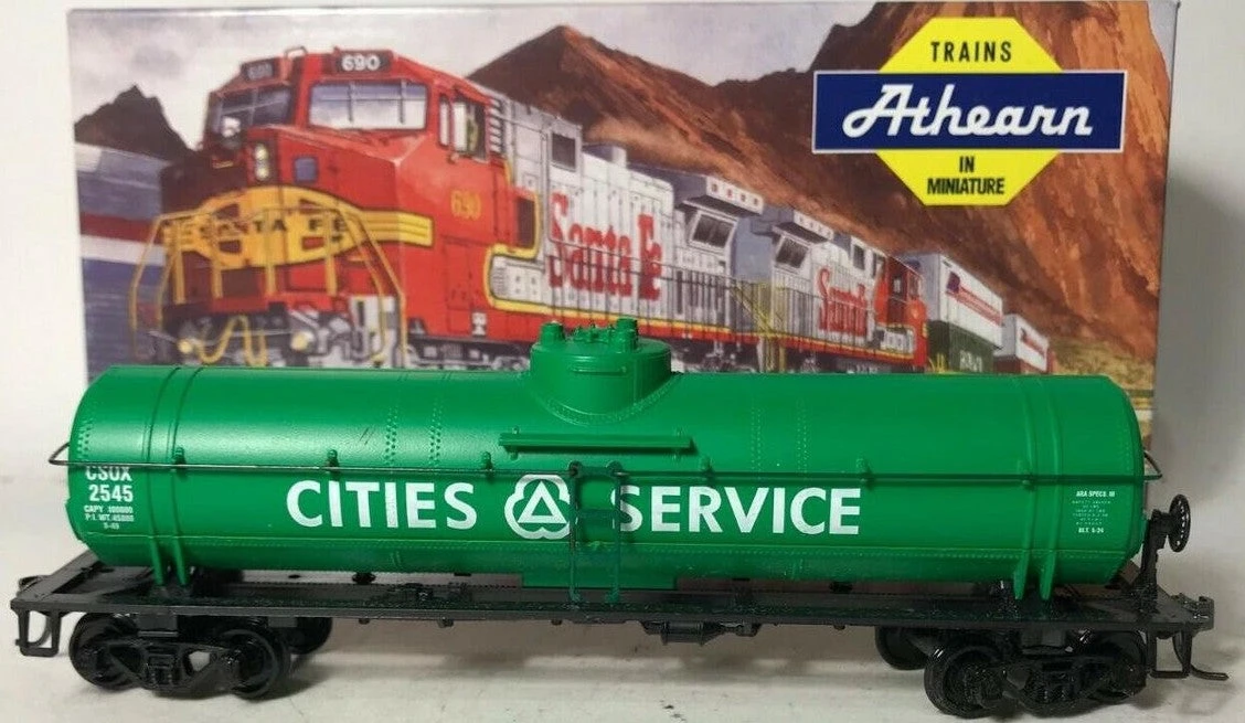 Athearn 1585 HO Scale Single Dome Tank Car (Blue Box Kit) Cities Service CSOX 2545 - NOS