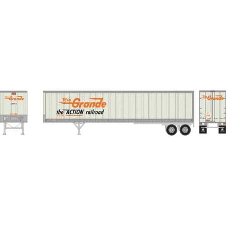 Athearn 16097 HO Scale 45' Fruehauf Z-Van Trailer Rio Grande "Action Road" RGTZ 230081 - Image 2