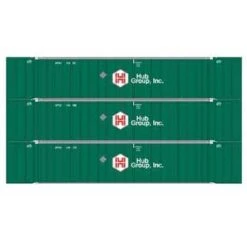 Athearn 17309 N Scale 53' Stoughton Intermodal Container HUB Group UPHU 3 Pack #2