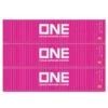 Athearn 17435 N Scale 40' High Cube Container ONE 3 Pack #2