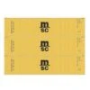 Athearn 17442 N Scale 40' High Cube Container Mediterranean Shipping MSC 3 Pack #1