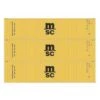 Athearn 17443 N Scale 40' High Cube Container Mediterranean Shipping MSC 3 Pack #2