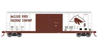Athearn 17575 N Scale 50' FMC Double Door Boxcar McCloud Railway MCR 2156