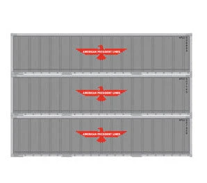 Athearn 17701 N Scale 40' Smooth Side Container APL 3 Pack