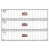 Athearn 17711 N Scale 40' Smooth Side Container ACL 3 Pack