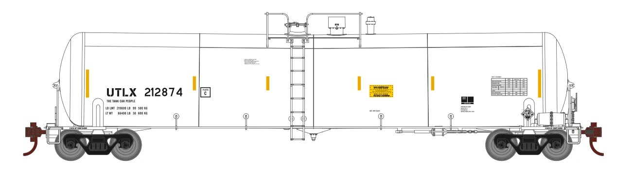 Athearn 18029 N Scale 30,000 Gallon Ethanol Tank Car White UTLX 3 Pack #1