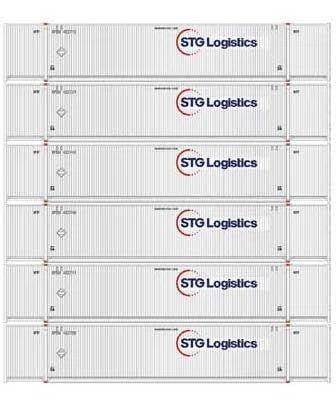 Athearn 18041 N Scale 53' CIMC Intermodal Container STG Logistics XPOU 6 Pack #2