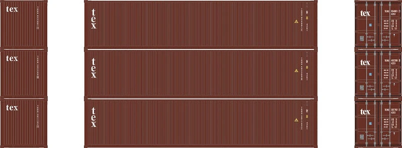 Athearn 20101 N Scale 40' Low Cube Container Textainer TGHU 3 Pack #2 - Image 2