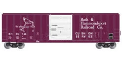 Athearn 24267 N Scale 50' FMC 5347 Boxcar Bath And Hammondsport B&H 25142