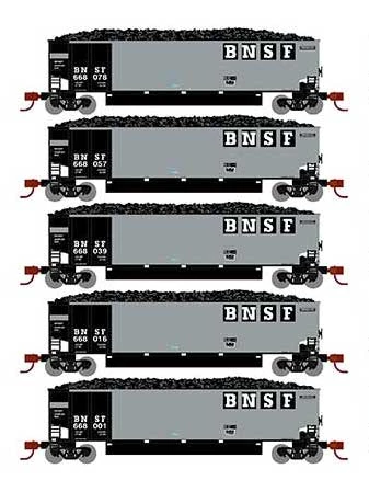 Athearn 25067 N Scale BethGon Coalporter BNSF 5 Pack #1