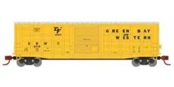 Athearn 25382 N Scale 50' Waffle Boxcar Green Bay Western GB&W 2719