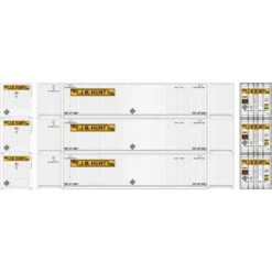 Athearn 26634 HO Scale 53' CIMC Intermodal Container JB Hunt #1 3-Pack