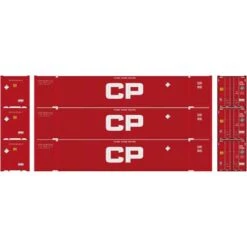 Athearn 26674 HO Scale 53' Jindo Intermodal Container Canadian Pacific CPPU 3-Pack