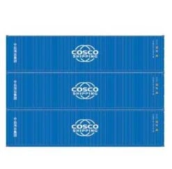 Athearn 27041 HO Scale 40' High Cube Container Cosco Shipping 3 Pack