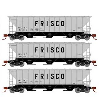 Athearn 27409 N Scale PS 4427 Covered Hopper Frisco SLSF 3 Pack