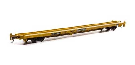 Athearn 27628 HO Scale 85' Flatcar Trailer Train Yellow TTX 473477