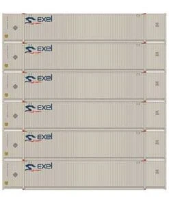 Athearn 28526 HO Scale 53' CIMC Intermodal Container Exel EXLU 6 Pack #2