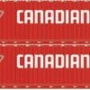 Athearn 28536 HO Scale 60' Intermodal (Singamas) Container Canadian Tire CDAU 2 Pack #2