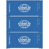 Athearn 28857 HO Scale 20' Intermodal Container 3-Pack Cosco