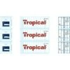 Athearn 28884 HO Scale 20' Intermodal Reefer Container Tropical TTRU 3-Pack
