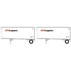 Athearn 29041 HO Scale 28' Trailers With Dolly XPO