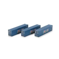 Athearn 29171 HO Scale 40' High Cube Container Wan Hai WHLU 3 Pack