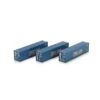 Athearn 29171 HO Scale 40' High Cube Container Wan Hai WHLU 3 Pack