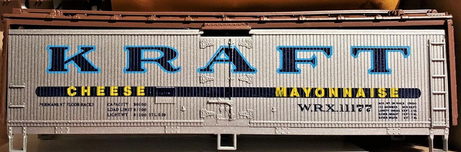 Athearn 5205 HO Scale 40' Wood Reefer (Blue Box Kit) Kraft WRX 11177 - NOS
