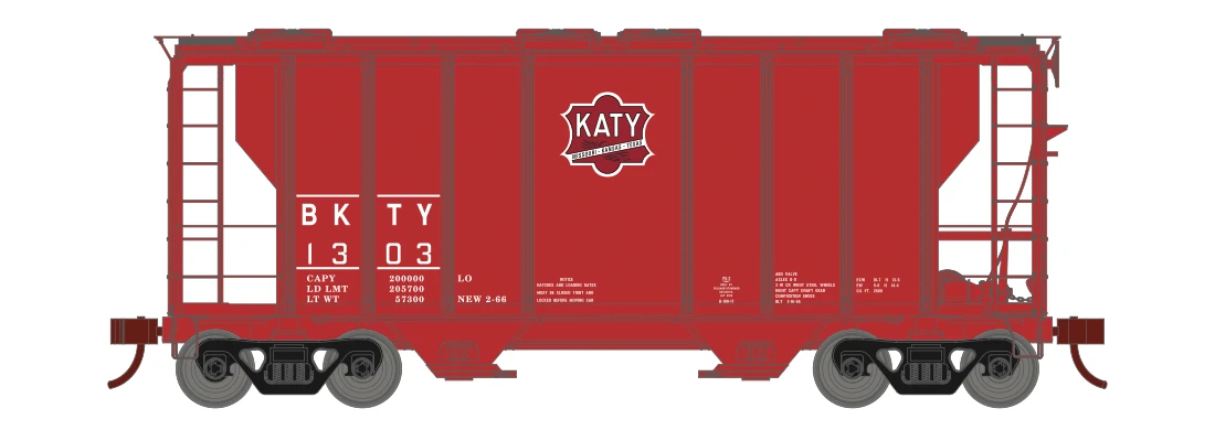 Athearn 63820 HO Scale PS-2 2600 Covered Hopper Missouri-Kansas-Texas MKT 1326